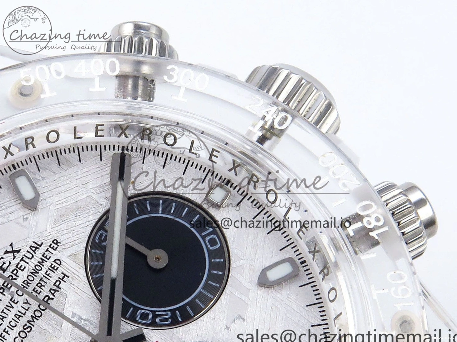 0407 Daytona AET Remould N6F 1:1 Best Edition Meteorite Dial on White Rubber Strap SA TopPick 920